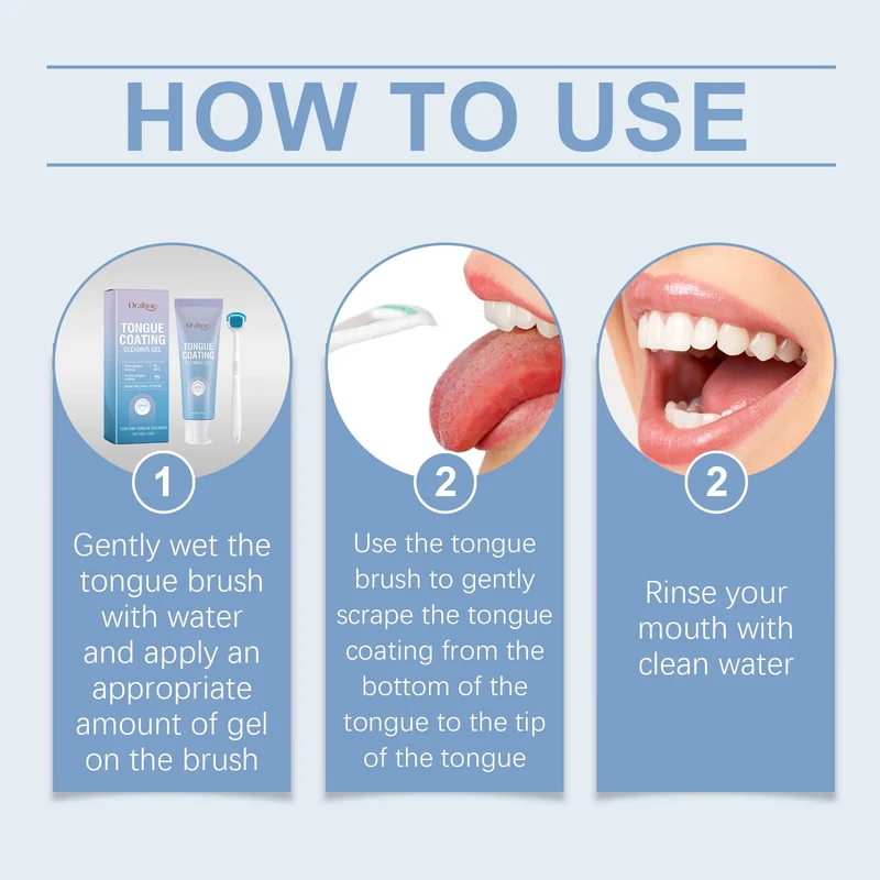 Tongue Cleaning Gel Removes Tongue Coating Inhibits Oral Bacteria Improve Bad Breath Fresh Breath Care Tongue Cleaning Gel Set