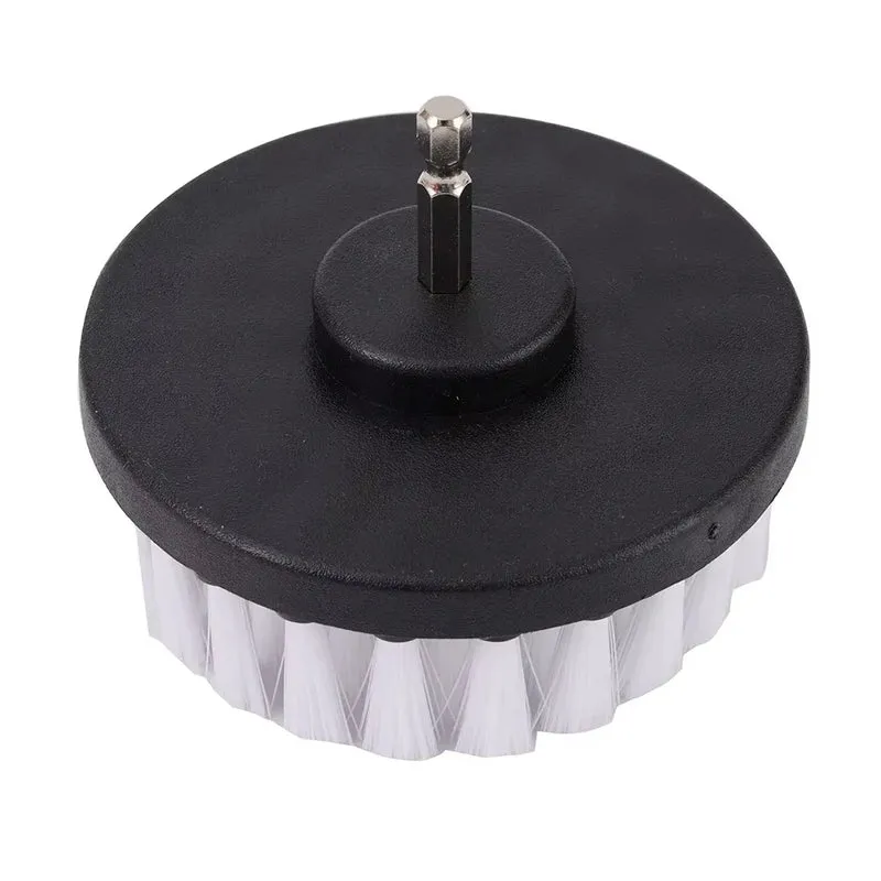 1pc Soft Drill Brush Attachment 4inch For Cleaning Carpet & Leather And Upholstery Glass Car Tires Electric Scrubber Drill