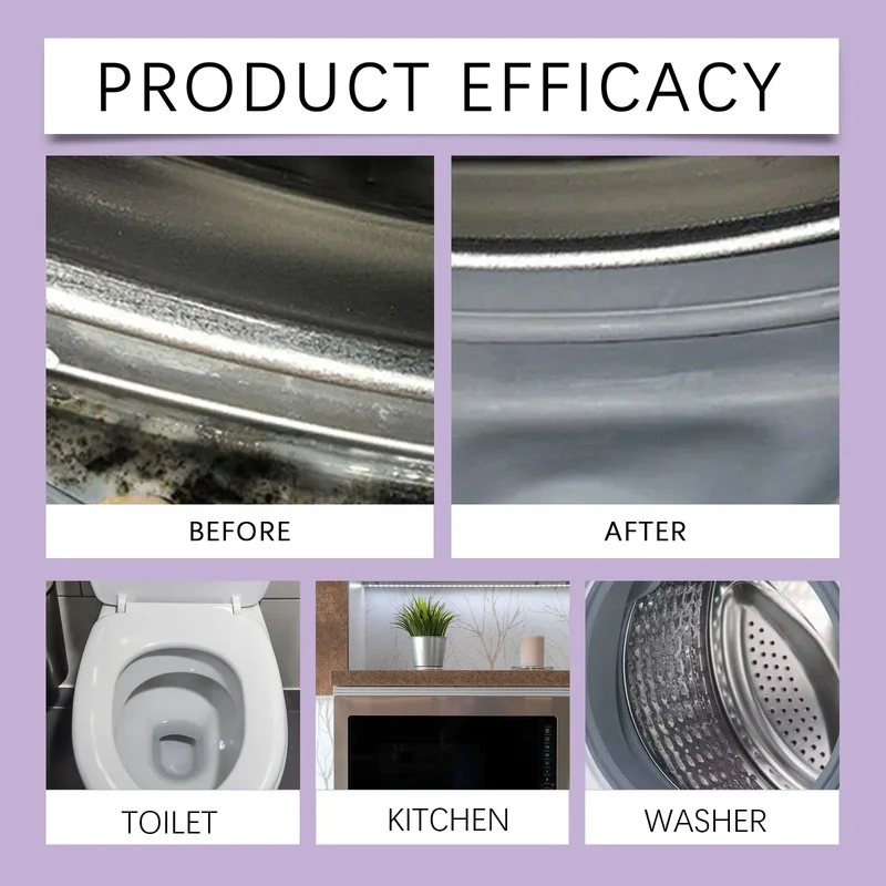Mold Remover Gel Active Mildew Cleaner Wall Tile Grout Stain Removal Multipurpose Household Bathroom Kitchen Deep Cleaning Gel