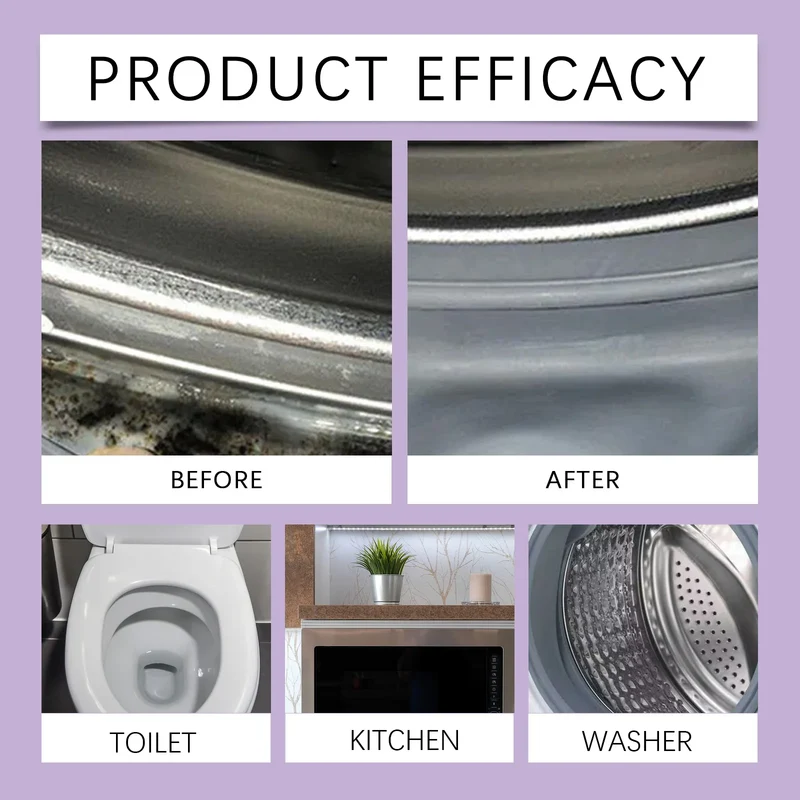 Mold Remover Gel Active Mildew Cleaner Wall Tile Grout Stain Removal Multipurpose Household Bathroom Kitchen Deep Cleaning Gel
