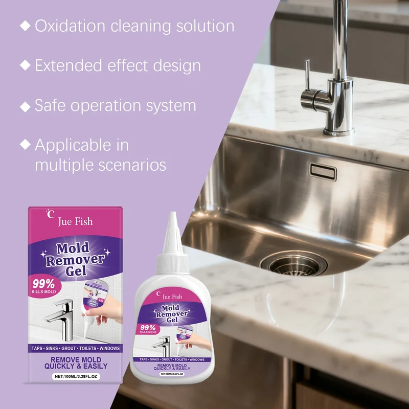 Mold Remover Gel Active Mildew Cleaner Wall Tile Grout Stain Removal Multipurpose Household Bathroom Kitchen Deep Cleaning Gel