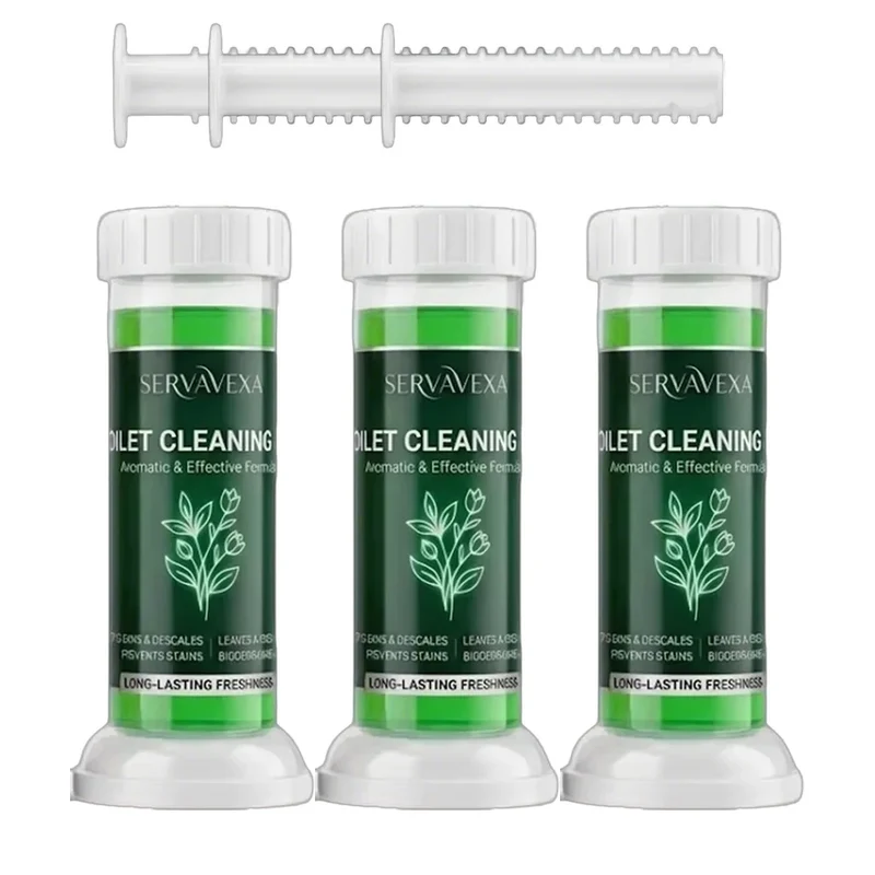 SERVAVEXA 5Pcs Toilet Cleaning Gel Stamp Aromatic Deodorizer Flower Bowl Cleaner Automatic Long Lasting Descaling Bathroom Tools