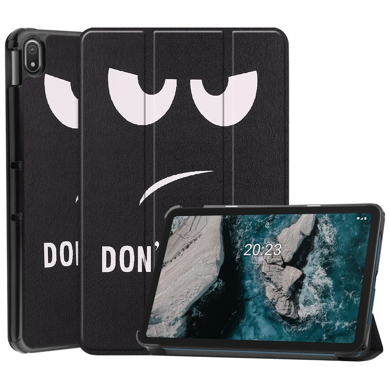 in stock Suitable for 2021 New Nokia T20 10.4 inch Tablet PC Protective Leather Case Three-fold Ultra-thin Case