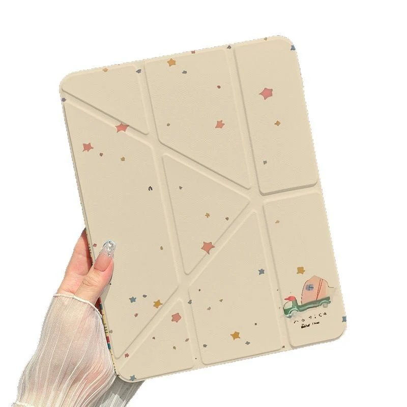 For iPad11 protective cover air7 shell transparent anti-bending pro Apple 11 inch new mini7 cartoon painting