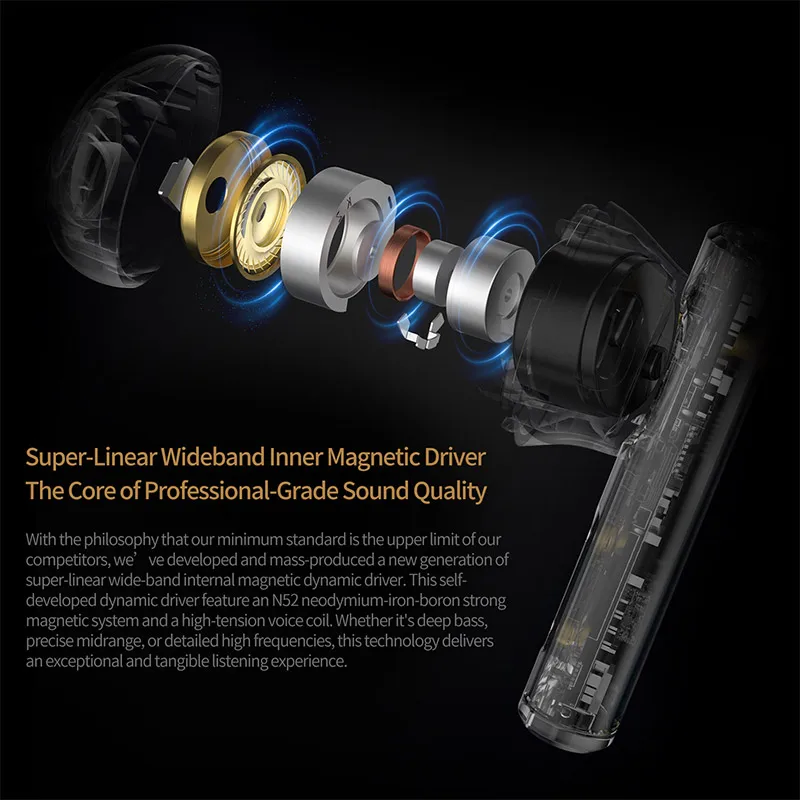 KZ Carol ANC True Wireless Earphone 55dB Active Noise Canceling TWS Headphone 6 Mics AI HD Call Bluetooth 5.3 HiFi in-Ear Earbud