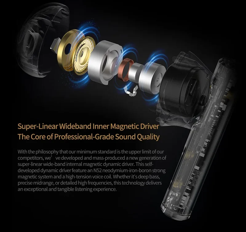 KZ Carol ANC True Wireless Earphone 55dB Active Noise Canceling TWS Headphone 6 Mics AI HD Call Bluetooth 5.3 HiFi in-Ear Earbud