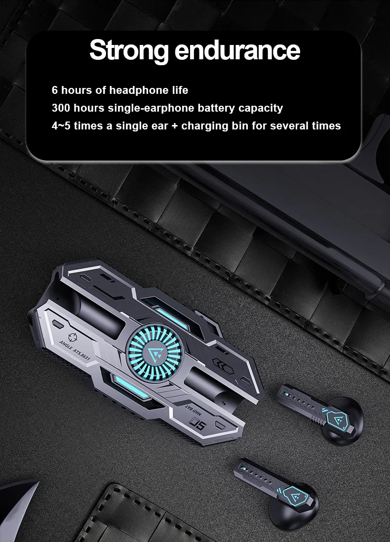 X37 Wireless Earphone Bluetooth Mecha Cool Esports Gaming Earbuds HIFI Stereo HD Call Headset Gamer Noise Reduction Low Latency
