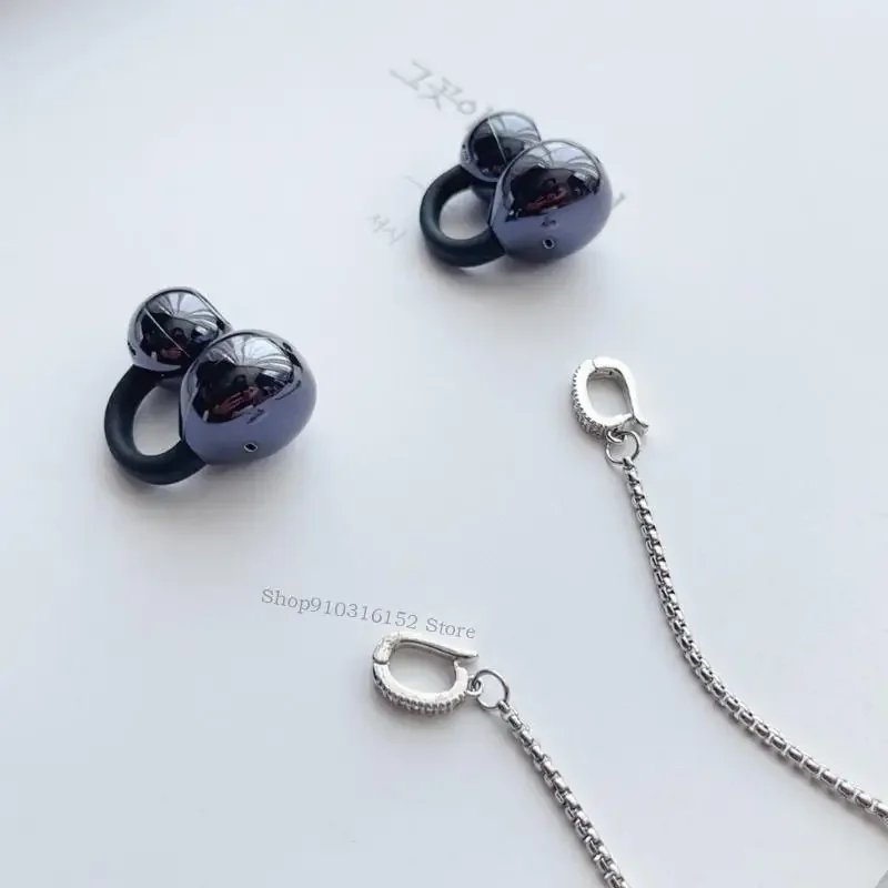Elegant Stainless Steel Earphone Lanyard Anti Slip Clip Secure Cord for Huawei FreeClip Sports Commuting Daily Use