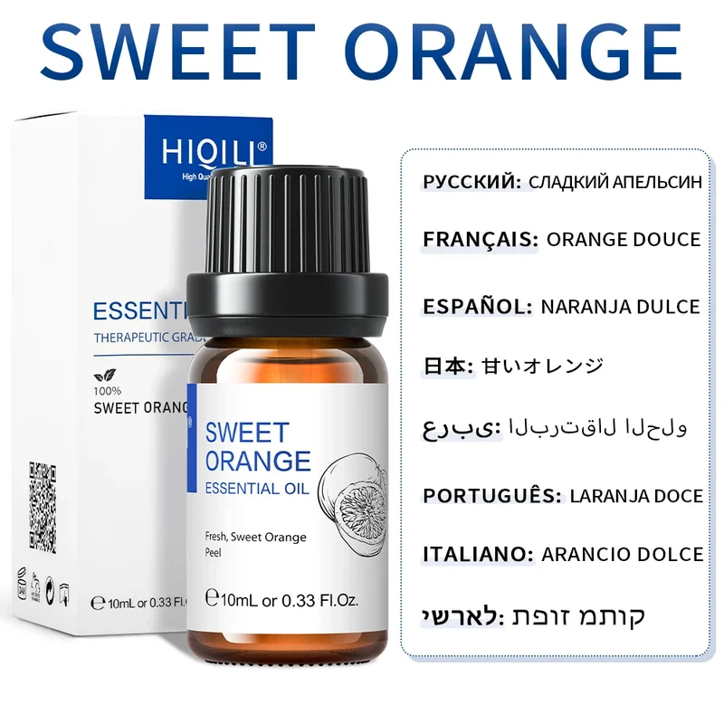 HIQILI Best Essential Oils ,100% Pure Nature for Aromatherapy | Humidifier, Massage,Diffuser, Skin & Hair Care,Perfume DIY-10ML