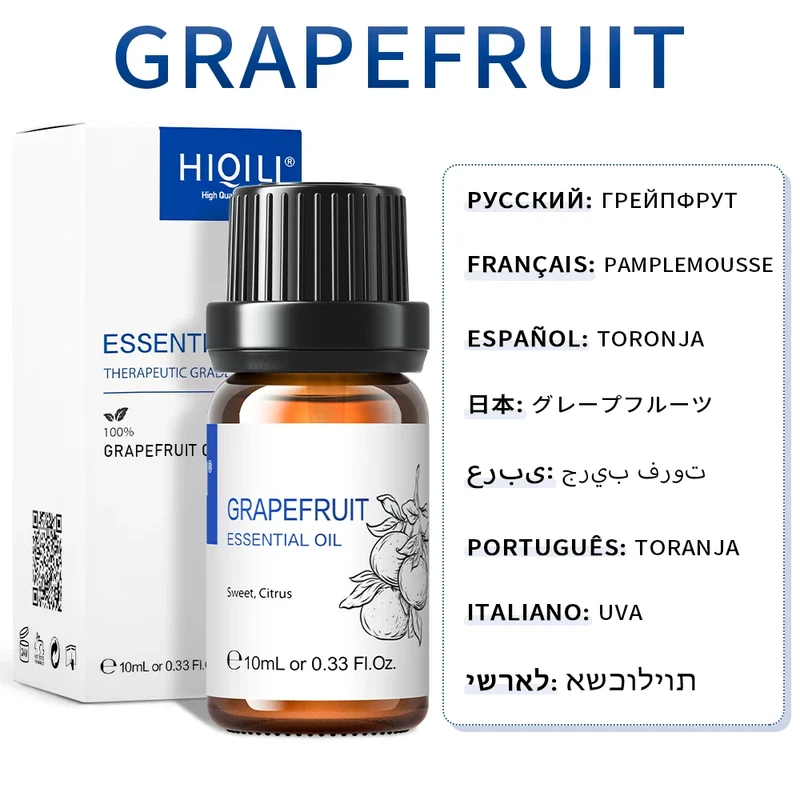 HIQILI Best Essential Oils ,100% Pure Nature for Aromatherapy | Humidifier, Massage,Diffuser, Skin & Hair Care,Perfume DIY-10ML