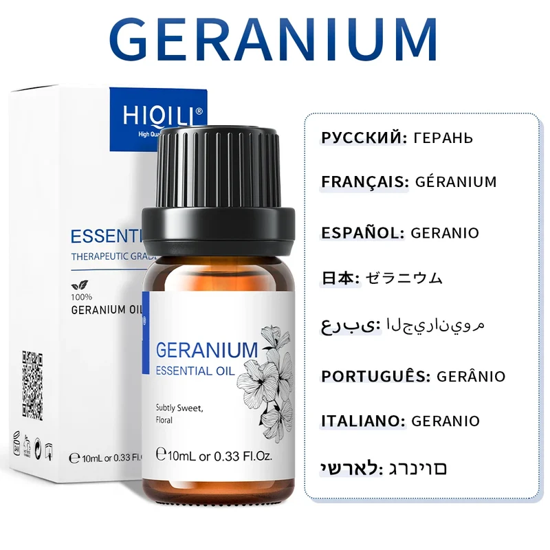 HIQILI Best Essential Oils ,100% Pure Nature for Aromatherapy | Humidifier, Massage,Diffuser, Skin & Hair Care,Perfume DIY-10ML