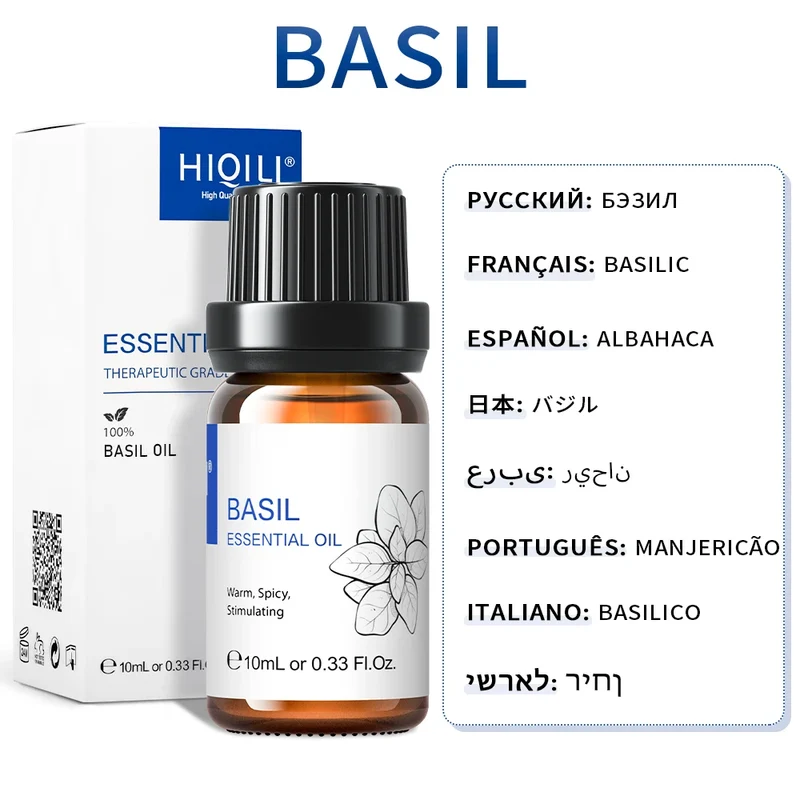 HIQILI Best Essential Oils ,100% Pure Nature for Aromatherapy | Humidifier, Massage,Diffuser, Skin & Hair Care,Perfume DIY-10ML