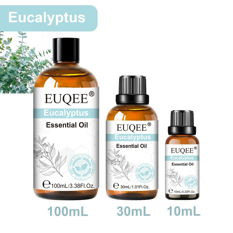 EUQEE 1PCS 10ml/30ml/100ml Aromatherapy Essential Oil For Diffuser-Vanilla Rose Sandalwood Eucalyptus Lavender Essential Oils