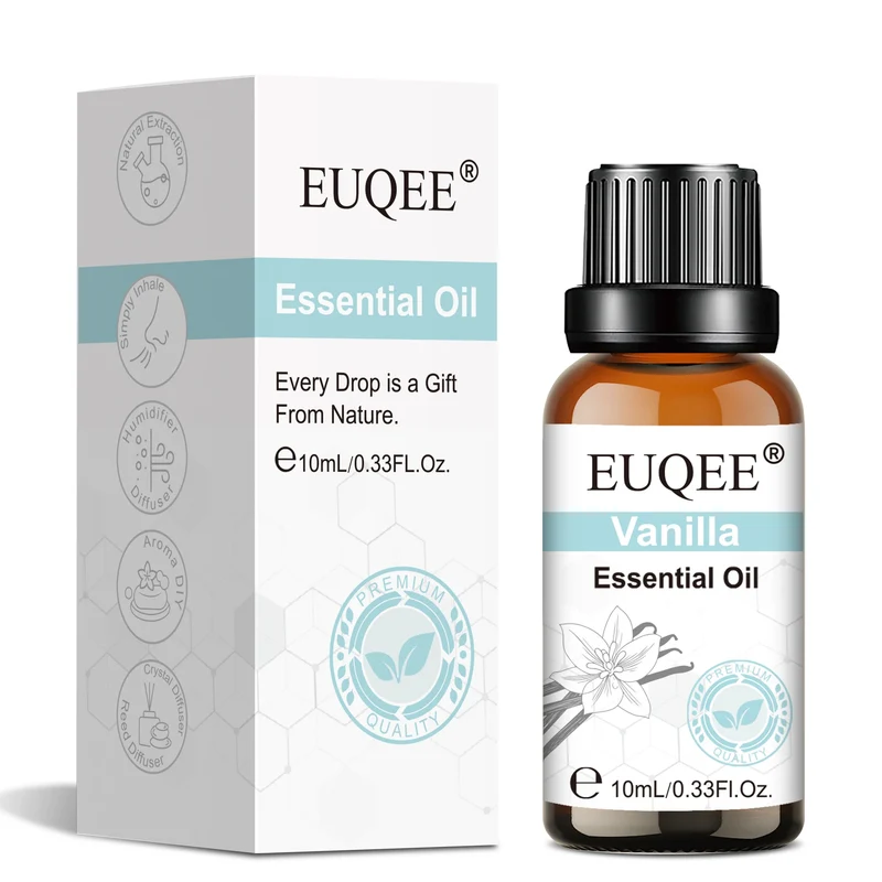 EUQEE 1PCS 10ml/30ml/100ml Aromatherapy Essential Oil For Diffuser-Vanilla Rose Sandalwood Eucalyptus Lavender Essential Oils