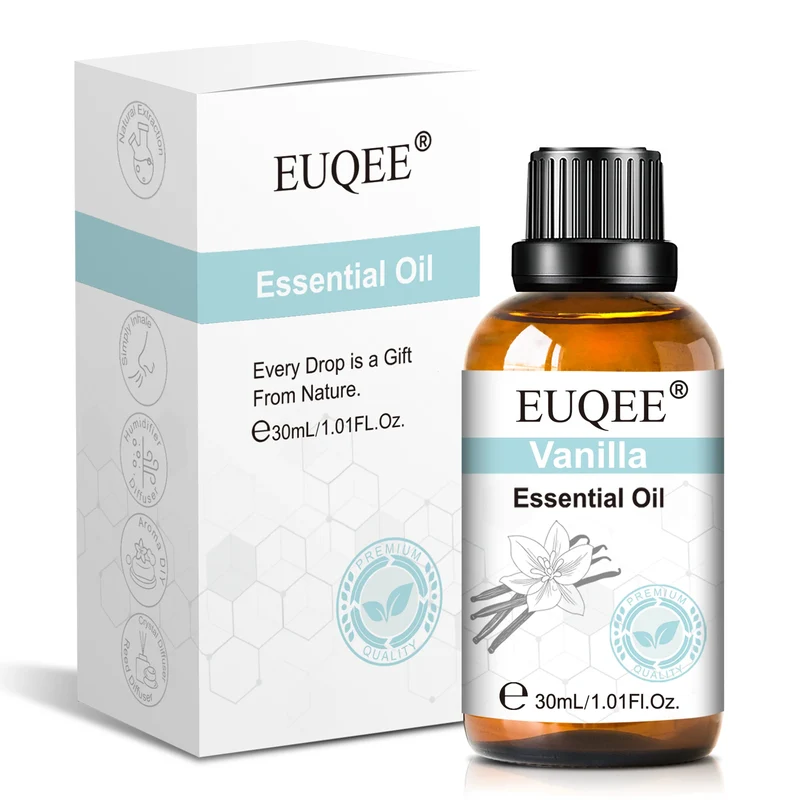EUQEE 1PCS 10ml/30ml/100ml Aromatherapy Essential Oil For Diffuser-Vanilla Rose Sandalwood Eucalyptus Lavender Essential Oils
