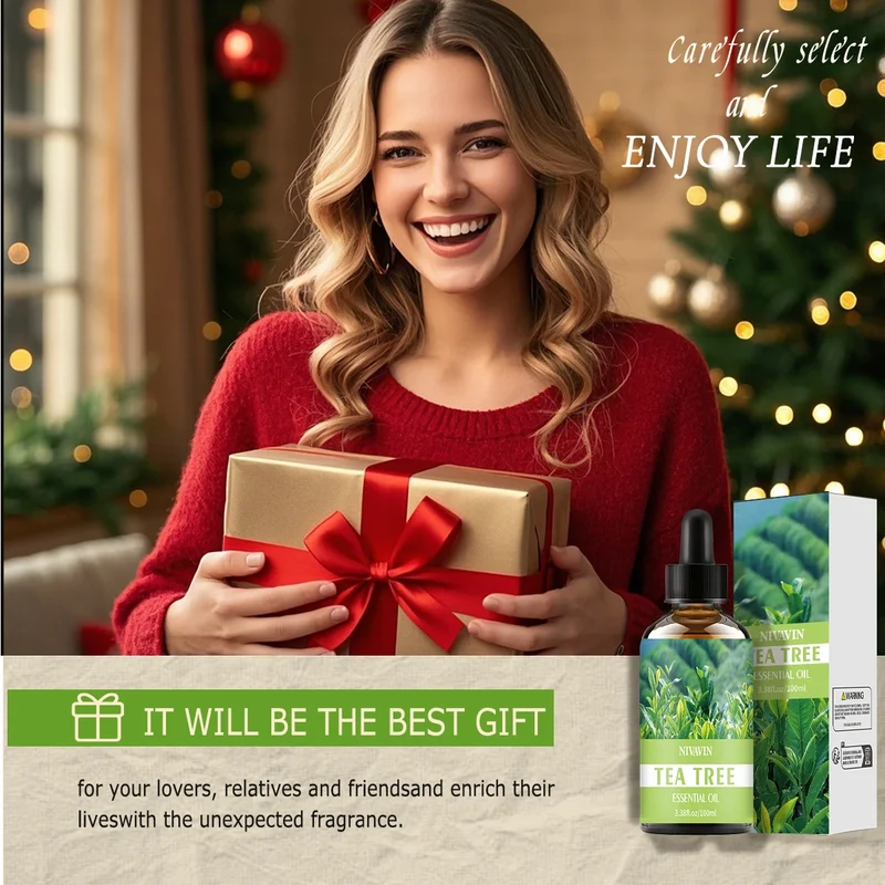30ml/60ml/100ml tea tree essential oil is suitable for facial hydration, moisturizing, hair care, skin care, and perfume making