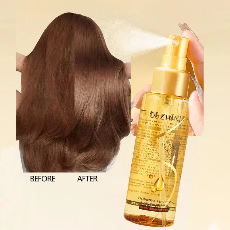 Deep nourishing hair care essential oil spray can increase luster and improve hair repair and damage fragrance