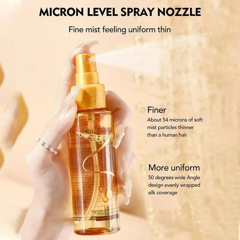 Deep nourishing hair care essential oil spray can increase luster and improve hair repair and damage fragrance