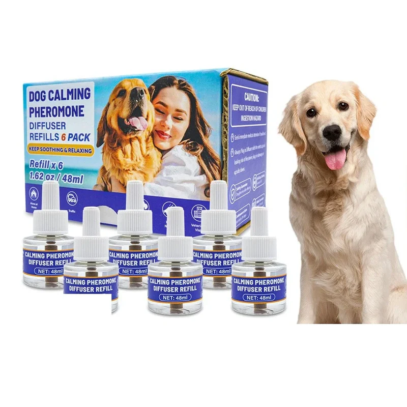 6-pack pet soothing electric heating supplement liquid, cat and dog pheromone, emotional soothing and soothing agent