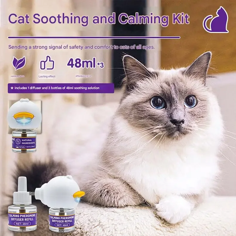 6-pack pet soothing electric heating supplement liquid, cat and dog pheromone, emotional soothing and soothing agent