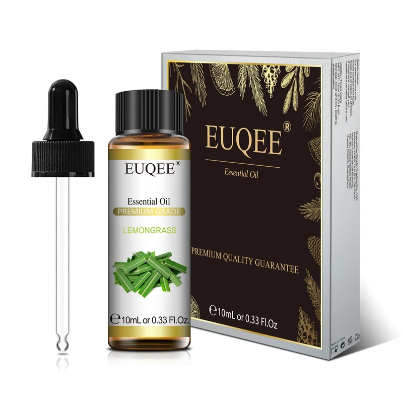 EUQEE 10ML Natural Essential Oils Eucalyptus Spearmint Vanilla Lavender Lemon Oregano Oil For Humidifier DIY Soap,Candle Making