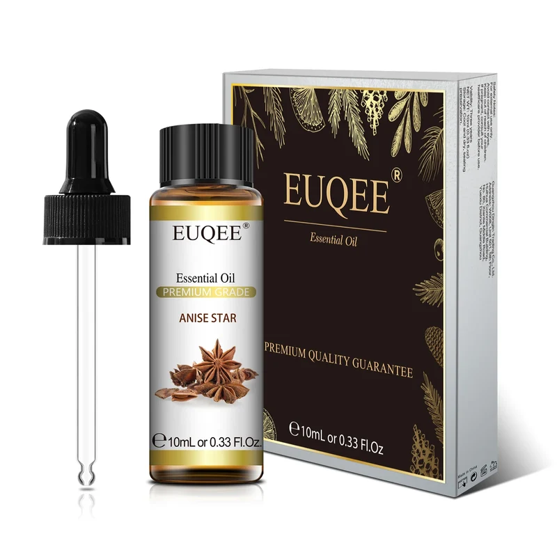 EUQEE 10ML Natural Essential Oils Eucalyptus Spearmint Vanilla Lavender Lemon Oregano Oil For Humidifier DIY Soap,Candle Making