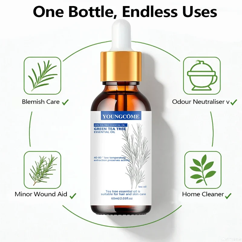 Tea Tree Essential Oil , Nature for Aromatherapy, Diffuser, Humidifier, Woody, Relieving Stress，Massage Muscle