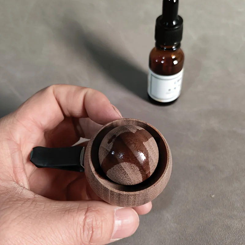 Car & Home Essential Oil Diffuser - Made of Wood Mini Cute Natural Fragrance Diffuser Suitable for Bedroom Living Room Bathroom