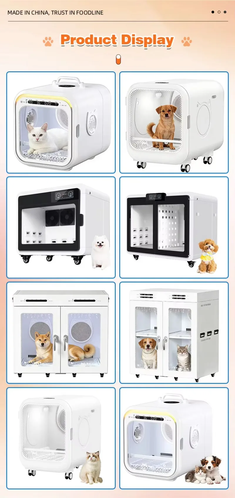 Pet Dryer Machine Perfect for After-Bath Grooming, Travel and Daily Care Routine,Suitable for Use After Bathing Pets.
