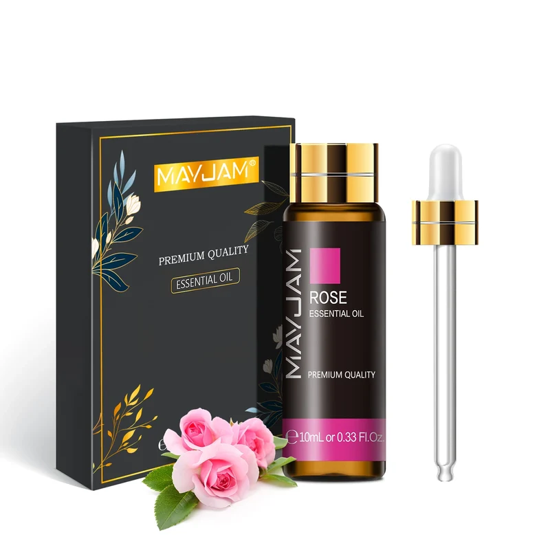 10ml Pure Plant Essential Oil For Humidifier Diffusers Mint Lavender Tea Tree Rose Vanilla Sandalwood Jasmine Pure Nature Oil