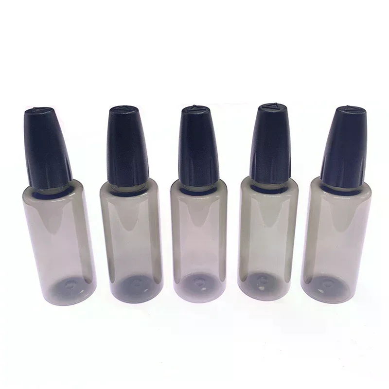 30/50ML PET Clear Vial with Long Thin Needle Tip Dropper for Smoking Oil Accessories Liquid Jar for Essential Oil Storage