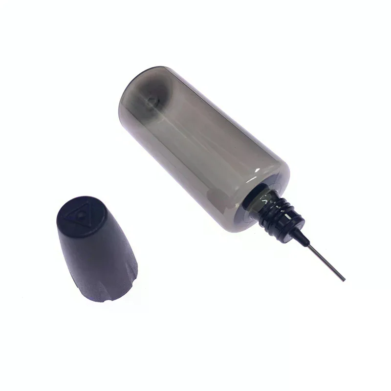 30/50ML PET Clear Vial with Long Thin Needle Tip Dropper for Smoking Oil Accessories Liquid Jar for Essential Oil Storage