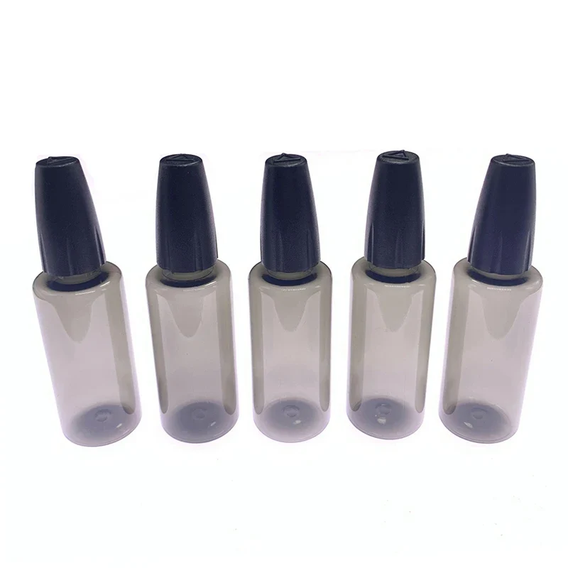 30/50ML PET Clear Vial with Long Thin Needle Tip Dropper for Smoking Oil Accessories Liquid Jar for Essential Oil Storage