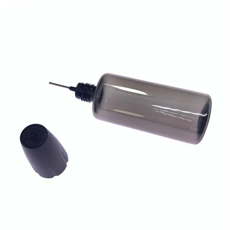 30/50ML PET Clear Vial with Long Thin Needle Tip Dropper for Smoking Oil Accessories Liquid Jar for Essential Oil Storage