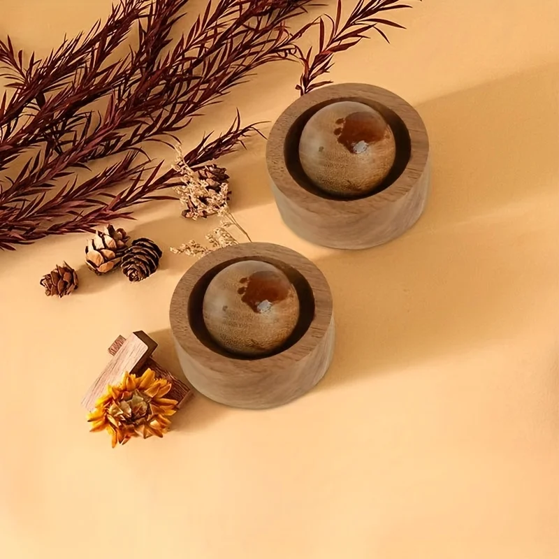 Car & Home Essential Oil Diffuser - Made of Wood Mini Cute Natural Fragrance Diffuser Suitable for Bedroom Living Room Bathroom