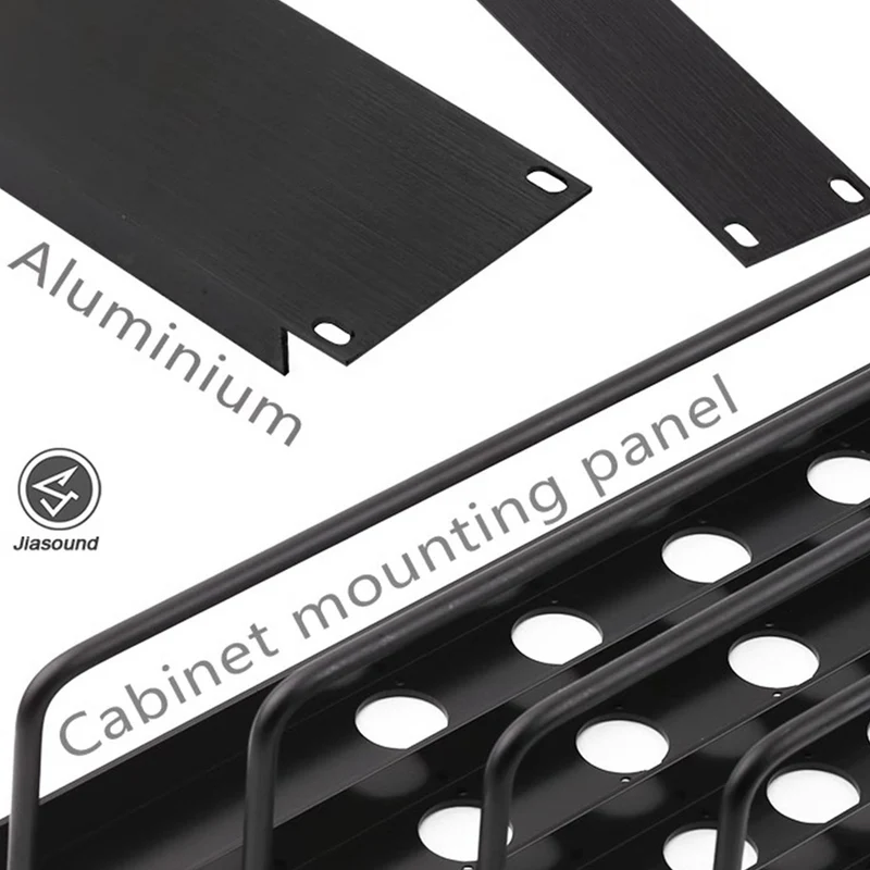 1U 2U Rack Patch Panel 8 12 16 24 Way Channel Flight Case Mount for XLR Connecctor Male Female SpeakOn Cabinet Mounting Panel