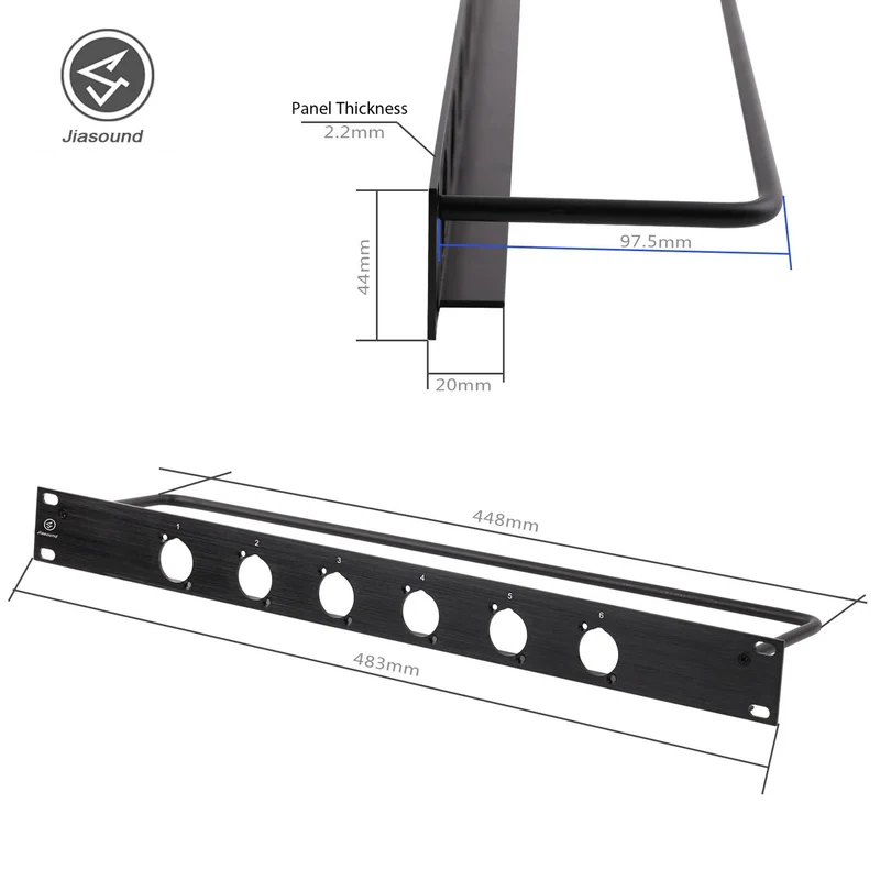 1U 2U Rack Patch Panel 8 12 16 24 Way Channel Flight Case Mount for XLR Connecctor Male Female SpeakOn Cabinet Mounting Panel