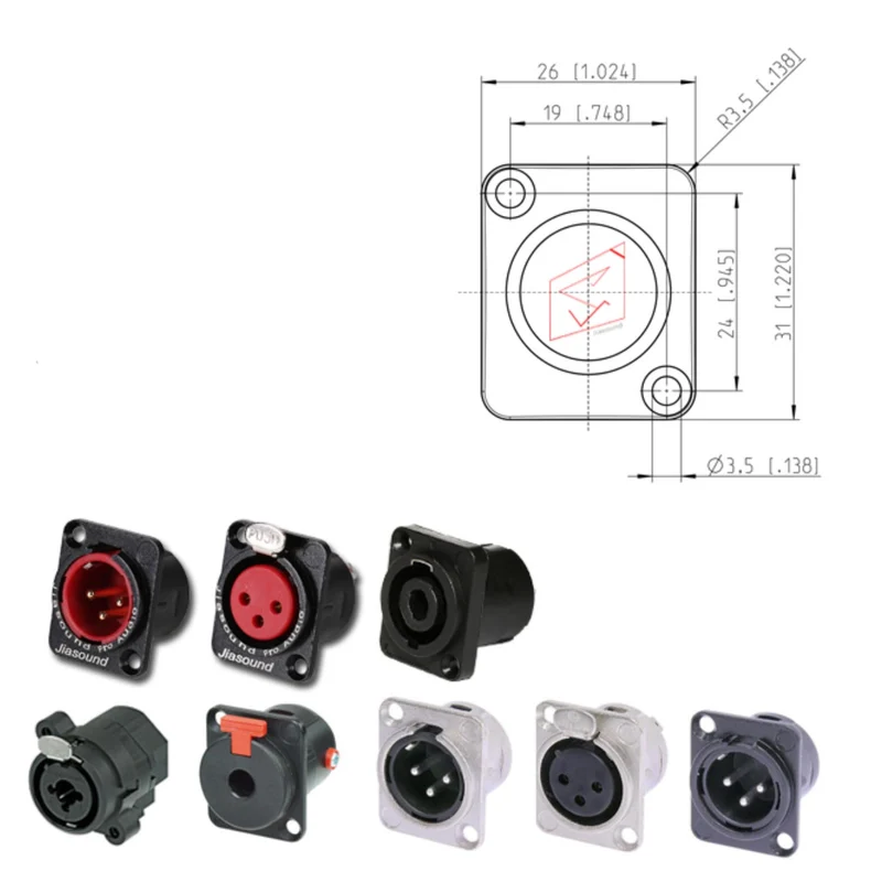 1U 2U Rack Patch Panel 8 12 16 24 Way Channel Flight Case Mount for XLR Connecctor Male Female SpeakOn Cabinet Mounting Panel