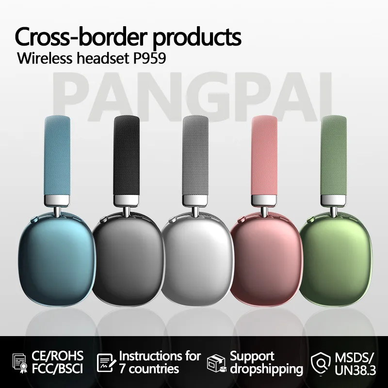 Original Over-Ear Wireless Bluetooth Headphones Noise Cancelling Microphone Gaming Head Mounted Earphones Supports TF Card