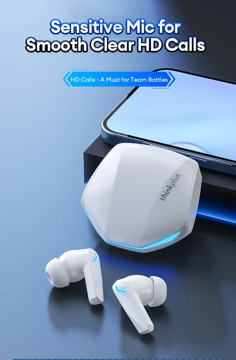 Choice Lenovo GM2 Pro TWS Bluetooth Headphones Long Endurance With Low Latency Headphones Smart Touch With HIFI Sound Earbuds