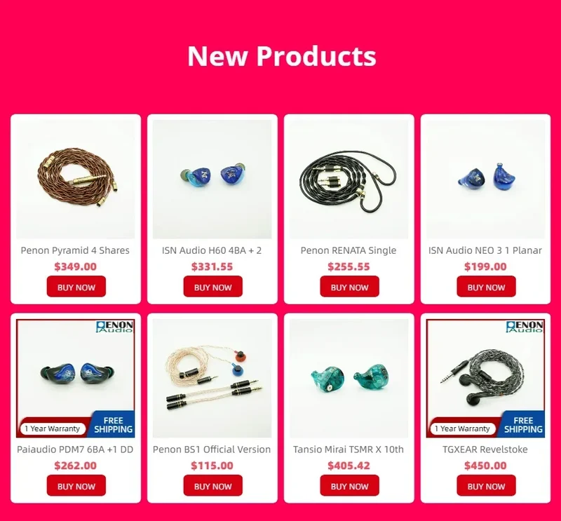 Paiaudio PR1 32ohm High Fidelity Sound Quality Stereo HiFi Audiophile Earphone Earbud