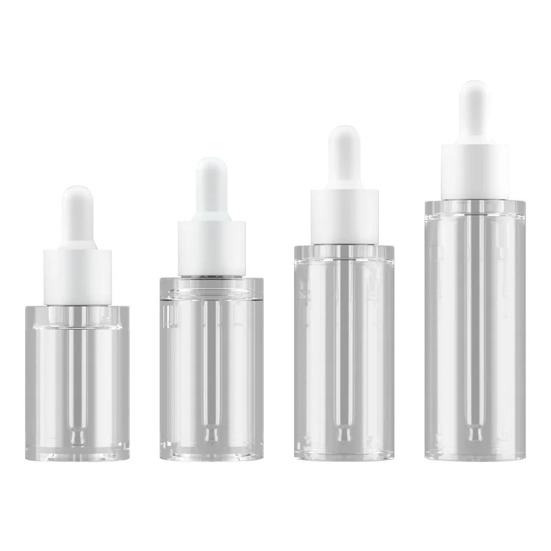 Dropper Essential Oil Bottle 20/30/40/50ml Plastic PET Dropper Bottle Transparent DIY Makeup Packaging Bottle Cosmetic Container