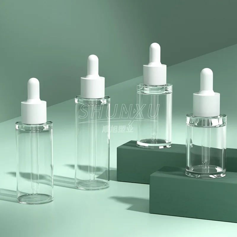 Dropper Essential Oil Bottle 20/30/40/50ml Plastic PET Dropper Bottle Transparent DIY Makeup Packaging Bottle Cosmetic Container