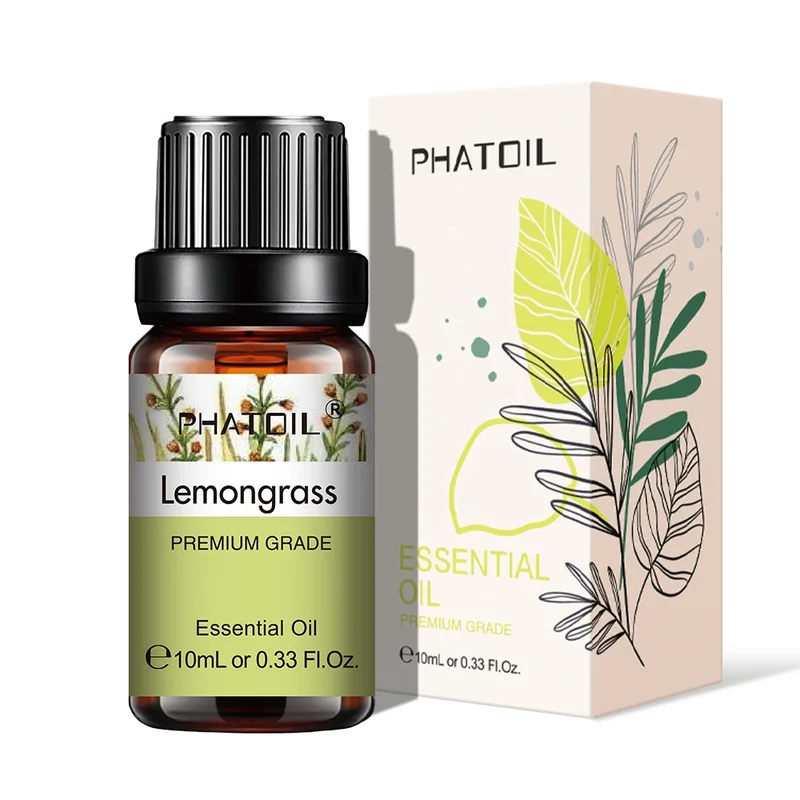 PHATOIL Natural Plant Essential Oil 10ml Eucalyptus Lavender Bergamot Vanilla Peppermint 1PCS Aroma Essential Oils For Diffuser