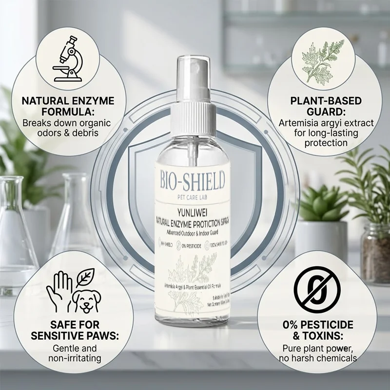 YULIWEI Natural Enzyme Pet Protection Spray Plant Essential Oil Insect Repellent Dog Cat Safety Indoor and Outdoor Protection