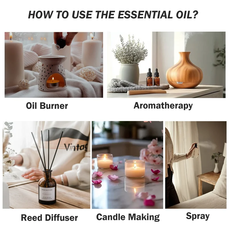 PHATOIL 100ml Eucalyptus Essential Oil For Skin Lavender Vanilla Jasmine Lemon Bergamot Aroma Oil for Aromatherapy Candle Making
