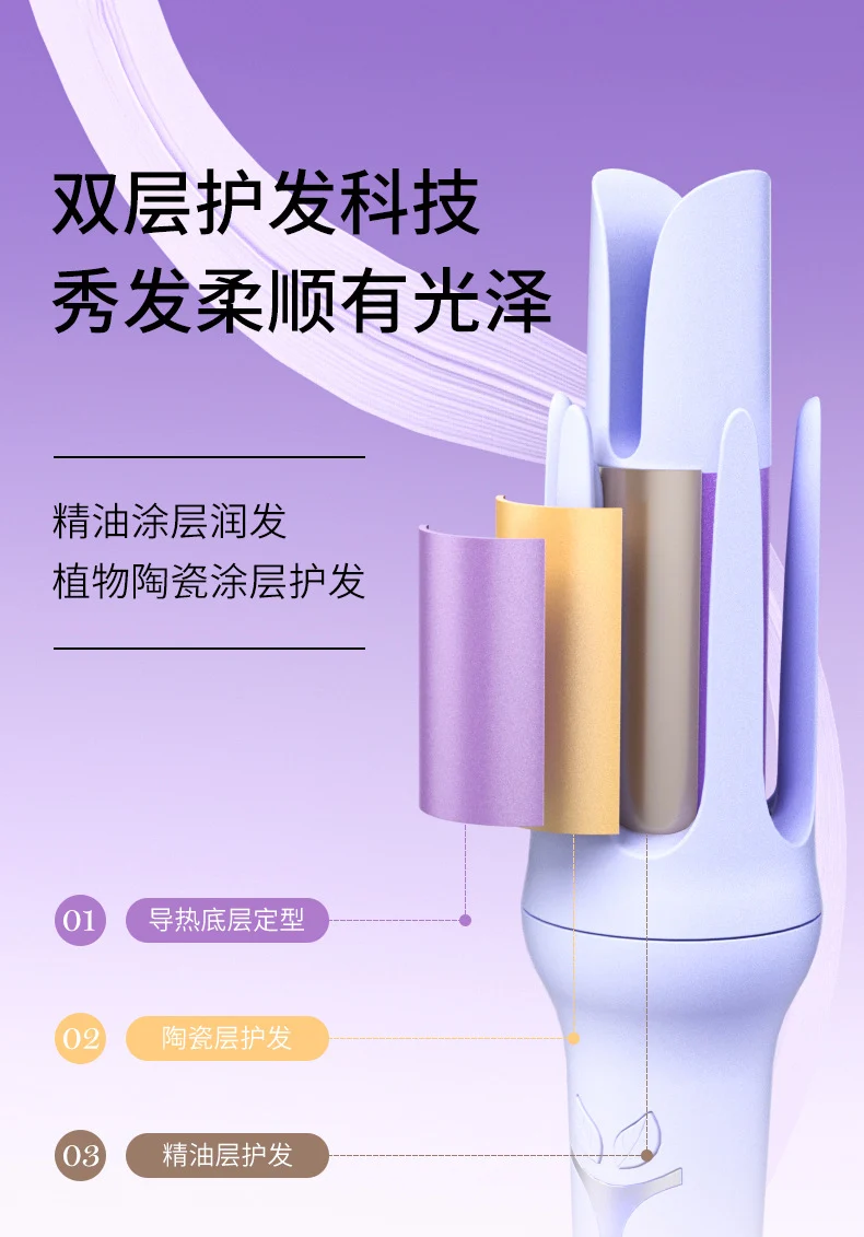 Foreign trade cross-border 32m full-automatic curling iron negative ion does not hurt hair groove electric curling iron perm female big wave