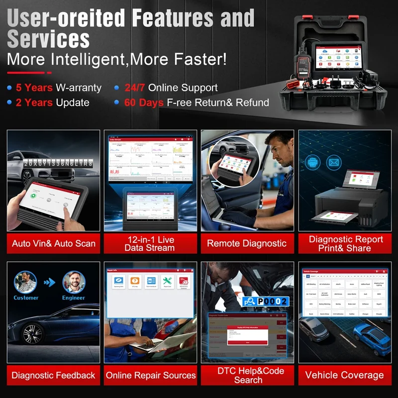 USA EU Warehouse 2026 Launch Latest Version X431 Pro V5.0 BT Auto Diagnostic Tool for All Cars
