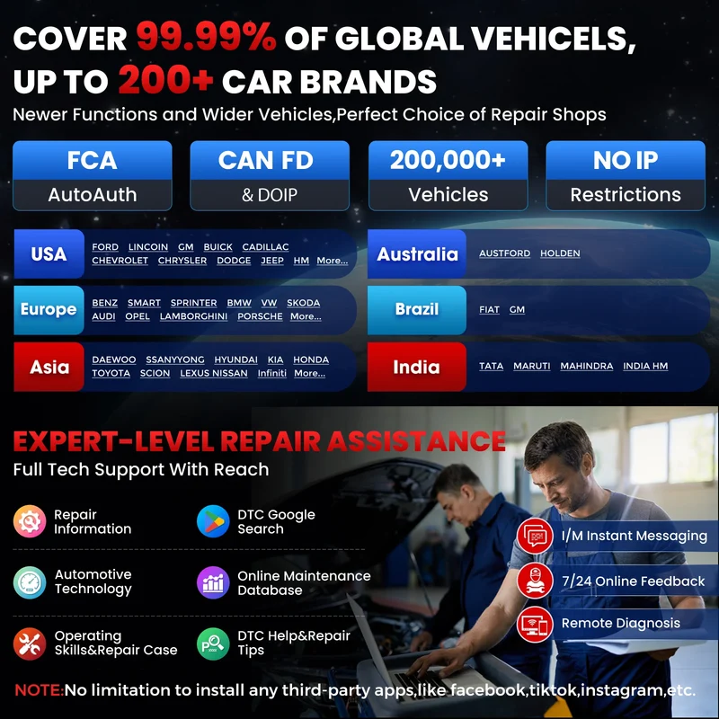 USA EU Warehouse 2026 Launch Latest Version X431 Pro V5.0 BT Auto Diagnostic Tool for All Cars