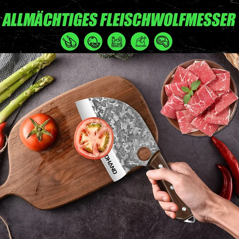 Manual Forging Slaughter Pig Cattle Sheep Boning Knife Stainless Steel Hunting Knife Wood Handle Butcher Knife